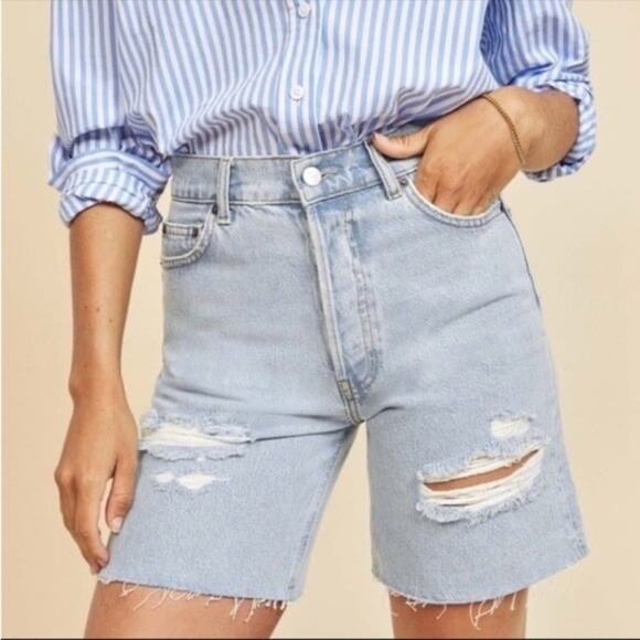 Reformation high waist jean shorts 25 - Picture 3 of 9